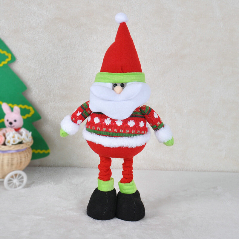 Einziehbare Weihnachts puppe Frohe Weihnachten Dekorationen für Zuhause Weihnachten Ornament Weihnachts geschenk für Kinder Kinder Neujahr 2022