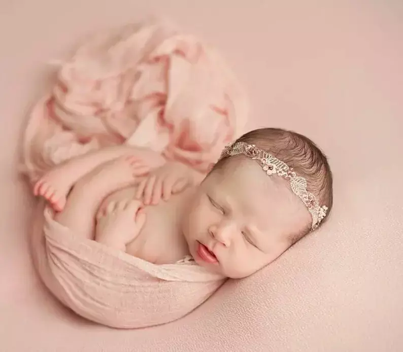 Одеяло для фотосъемки новорожденных, мягкое растягивающееся Хлопковое одеяло, аксессуары для фотосъемки младенцев