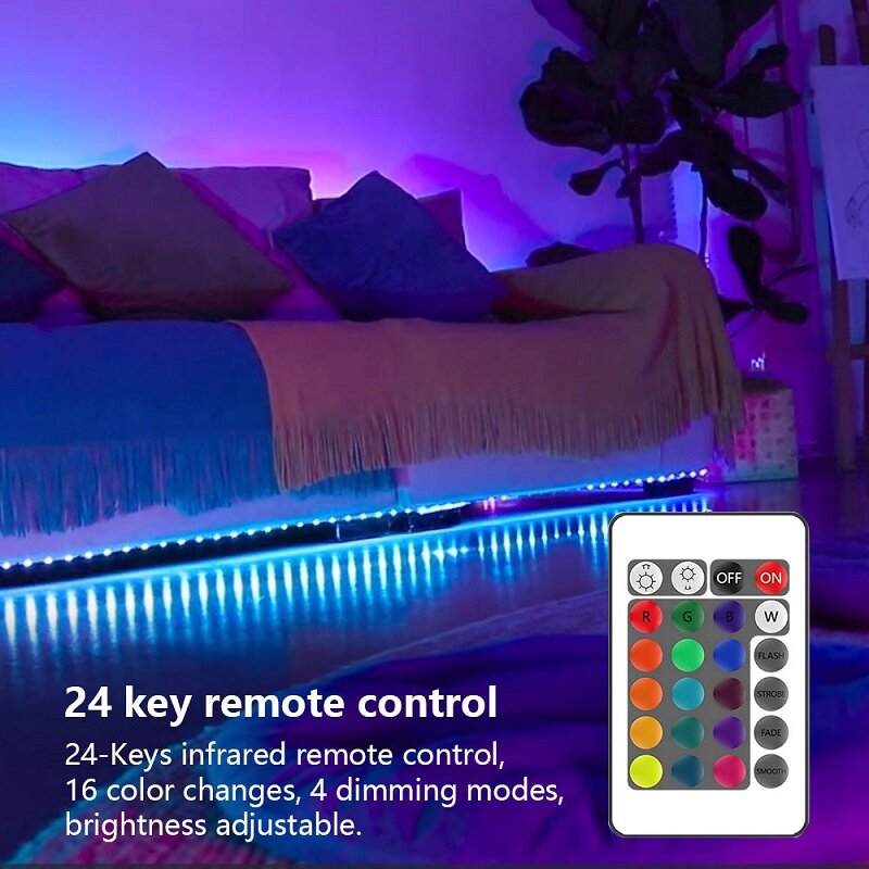 Dây Đèn LED Ánh Sáng WIFI RGB5050 LED Làm Đèn Alexa Wifi Dẻo LED Diode Nơ Cho Trang Trí Phòng Truyền Hình Đèn Nền magic Home