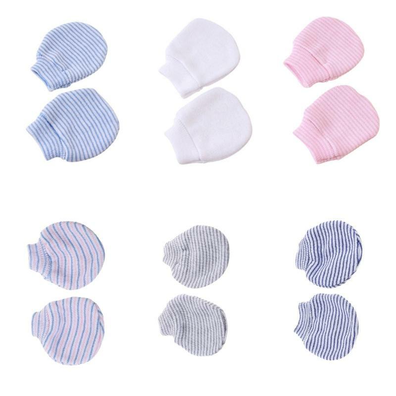 Odporne na zarysowania rękawice Four Seasons dla noworodków do ochrony twarzy bawełnianym jelcem
