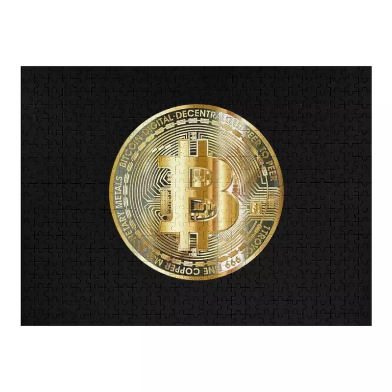 Bitcoin cryptocurrency - Bitcoin BTC ตัวต่อจิกซอว์ของเล่นทารกปริศนาภาพ