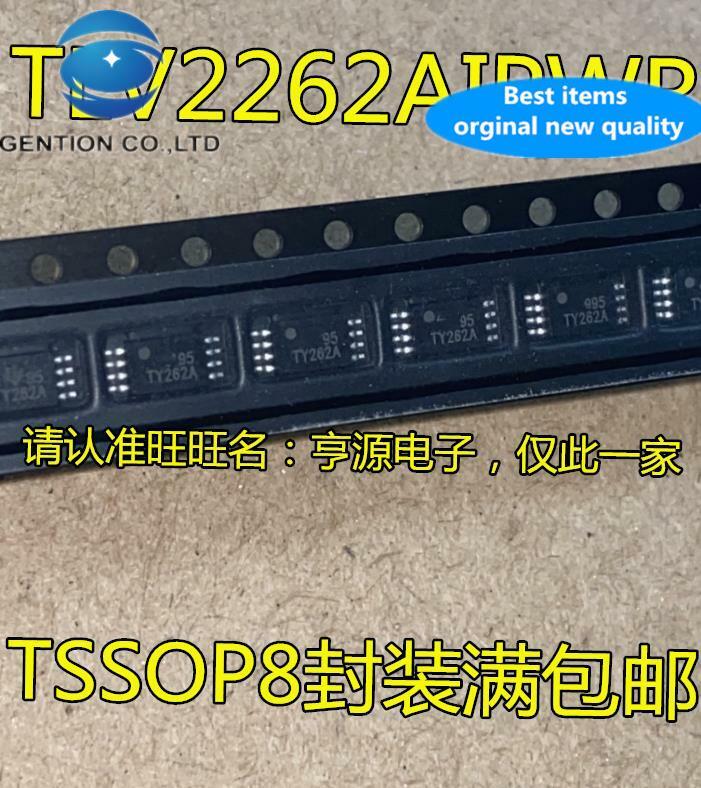 20 piezas-Pantalla de seda TLV2262 TLV2262AIPWR, accesorio original, TY262A TSSOP8, chip amplificador operativo SMD, 100%