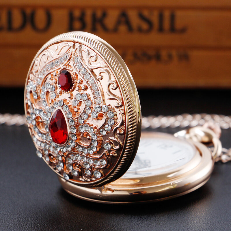 Women's Necklace Pocket Watch with Chain Antique Elegant Retro Women Pendant Chain Watch reloj hombre