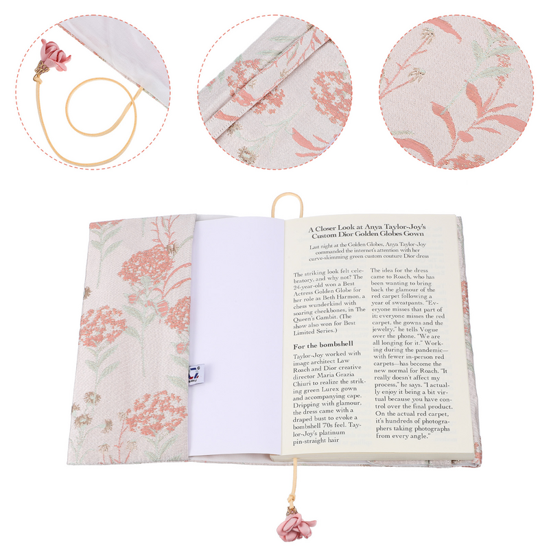 Защитная книга в эстетике с цветочным рисунком из ткани, Защитные чехлы для книг в твердом переплете, защита для книг A5