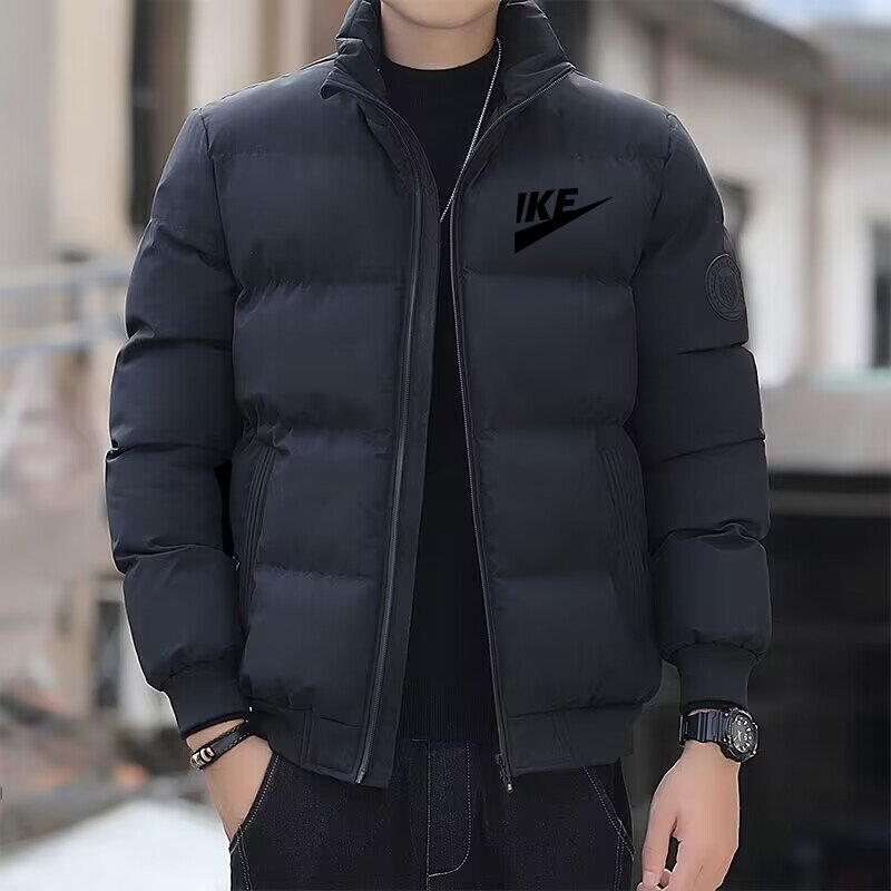 Men's new winter thickened down padded jacket casual youth handsome padded jacket fashion short stand collar padded jacket