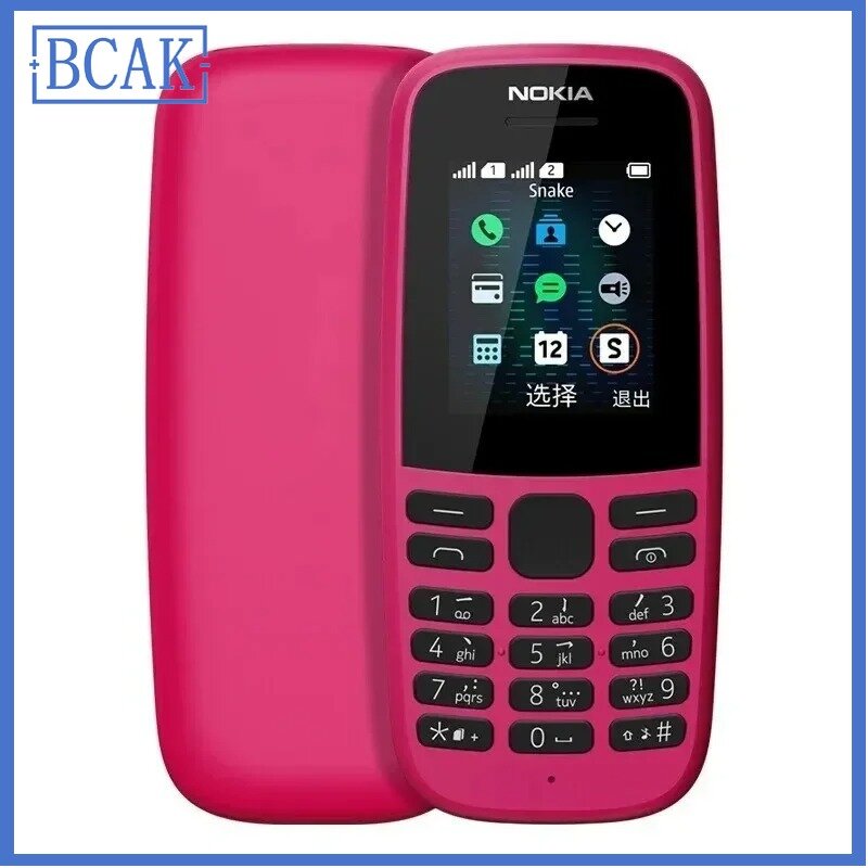 Push-button Phone 105 2G Feature  1.77" Display 4MB Storage Long Standby Flashlight Radio Function Phone for Students Elderly