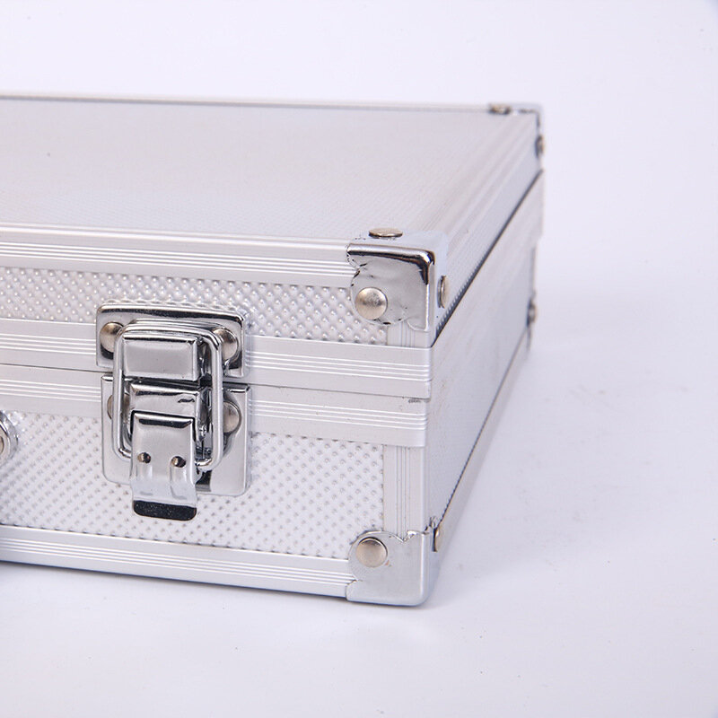 Caja de Herramientas de aleación de aluminio, almacenamiento portátil, caja de exhibición, Maleta, caja de almacenamiento de Hardware multiusos