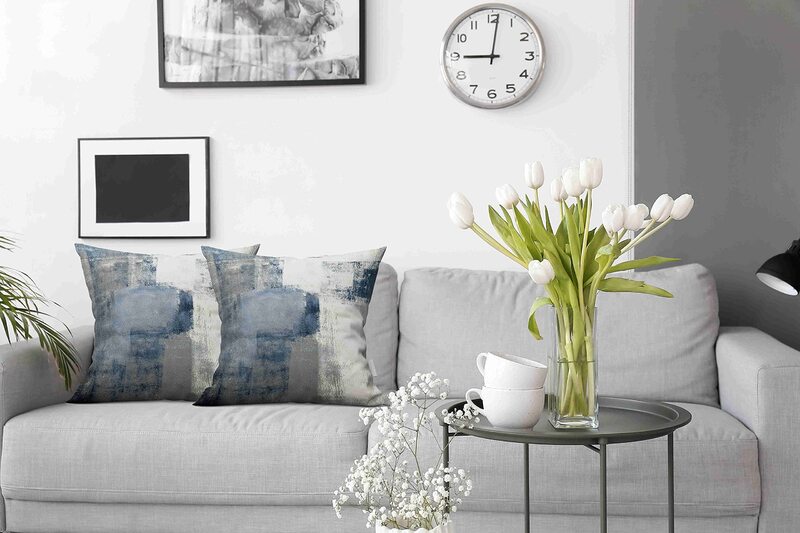 Sarung bantal Sofa dekoratif, lukisan seni abstrak, dekorasi persegi rumah Modern, sarung bantal, bantal Sofa, Set 2