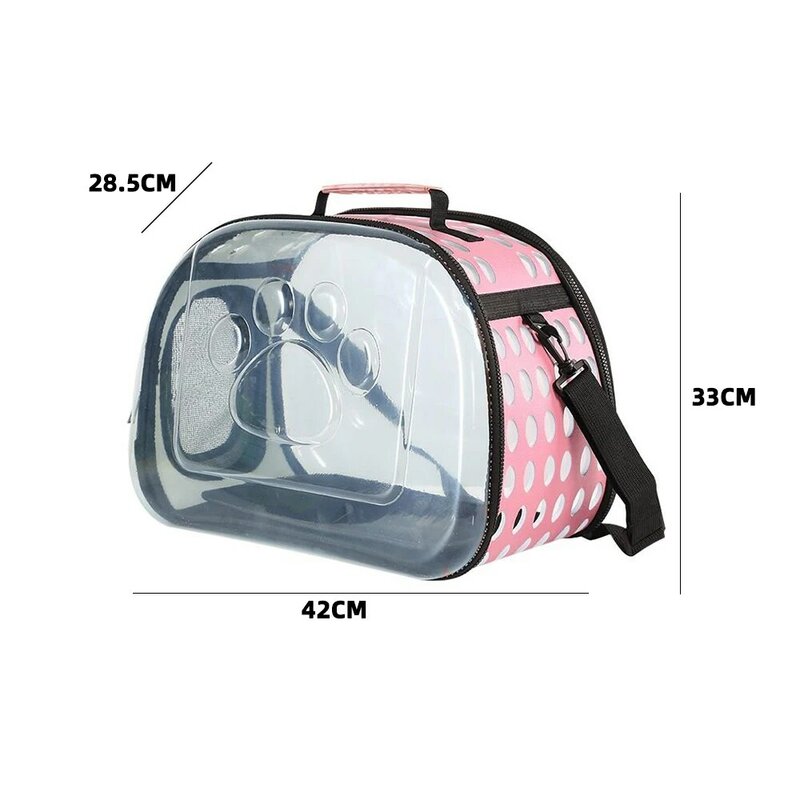 Cross-border new cat bag foldable portable shoulder bag spring and summer breathable transparent simple pet backpack