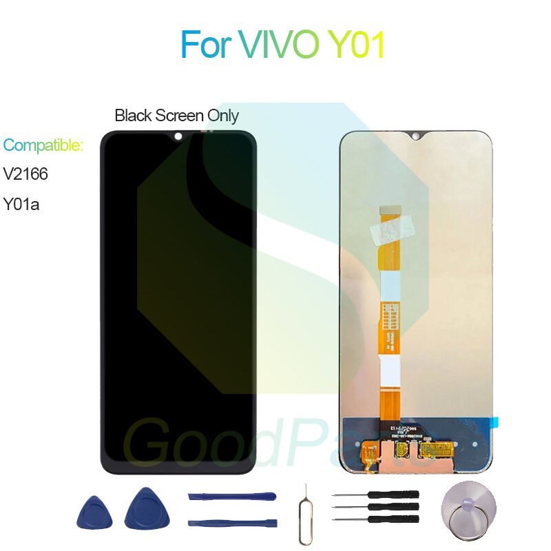 For VIVO Y01 Screen Display Replacement 1600*720 V2166 Y01a For VIVO Y01 LCD Touch Digitizer
