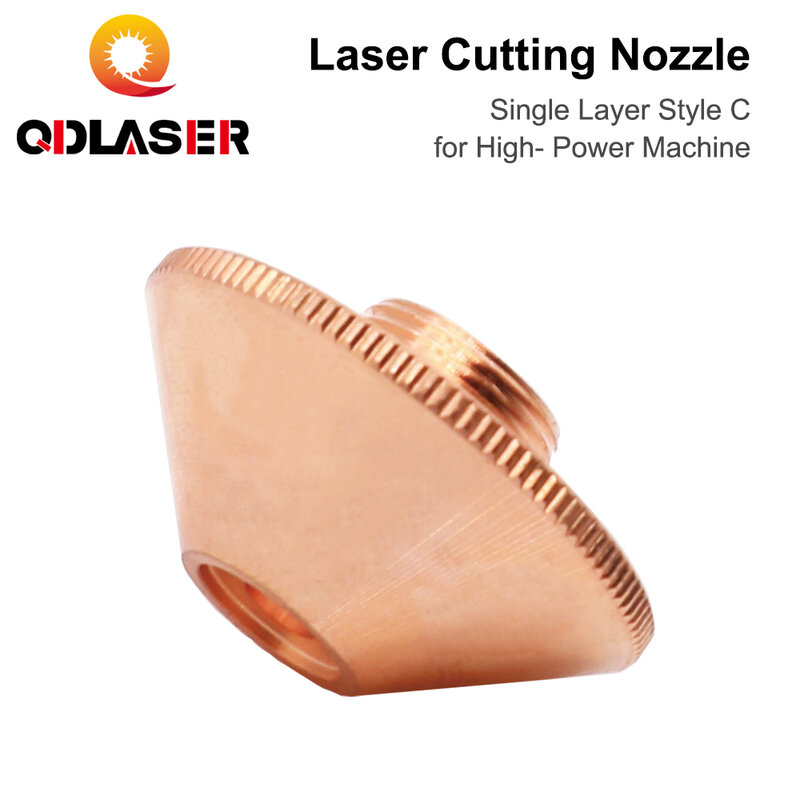 QDLASER Penta Laser Cutting Nozzles Single Layer C Style for High-Power Machine D28 M11 H15mm Caliber 3.5-6.0mm for Fiber Laser