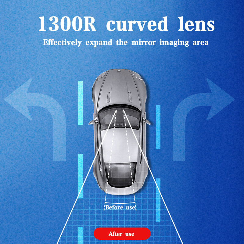 Espejo retrovisor de coche, espejo de ángulo ciego inverso, ampliación Visual, reflejo Interior agrandado, gran campo de visión