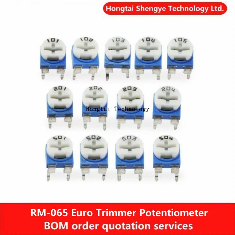 RM-065 Euro Trimmer Potentiometer 103 100 200 500 1K 2K 5K 10K 20K 50K 100K 200K 500K 1M Trimmer Variable Resistor