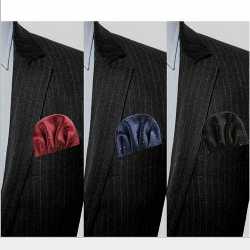 Serviettes de poche en coton à pois pour hommes, mouchoir de poche pré-plié, mouchoir coréen, accessoires de gentleman