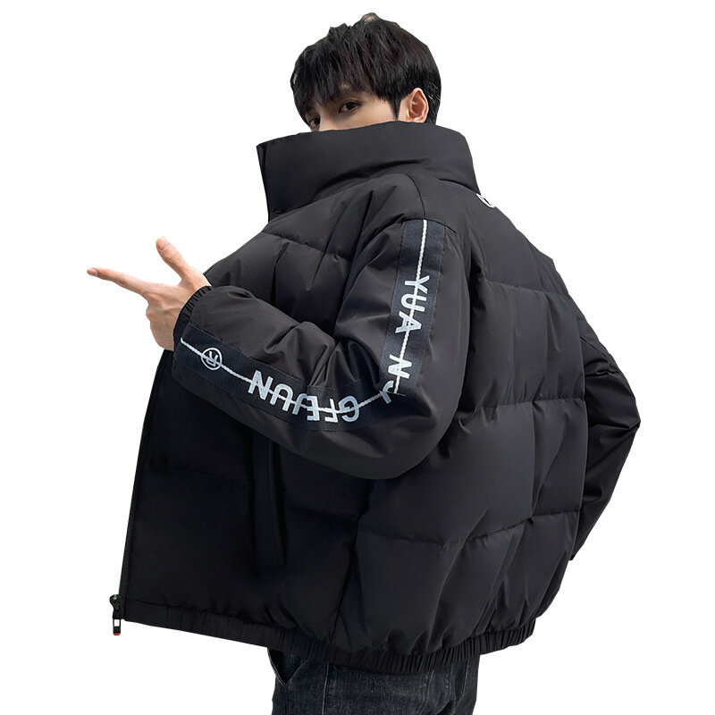 Пуховик мужской, одежда для зимы, s корейский хлеб, плотный теплый повседневный мужской пиджак 5XL, мужская куртка Lq771