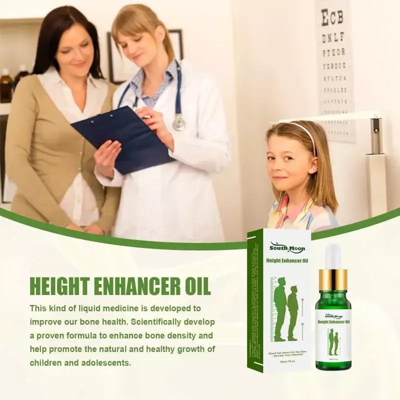 Increase Height Essential Oil Grow Taller Conditioning Promote Bone Growth Herbal Soothing Foot Massage Oil For Childrens Adult
