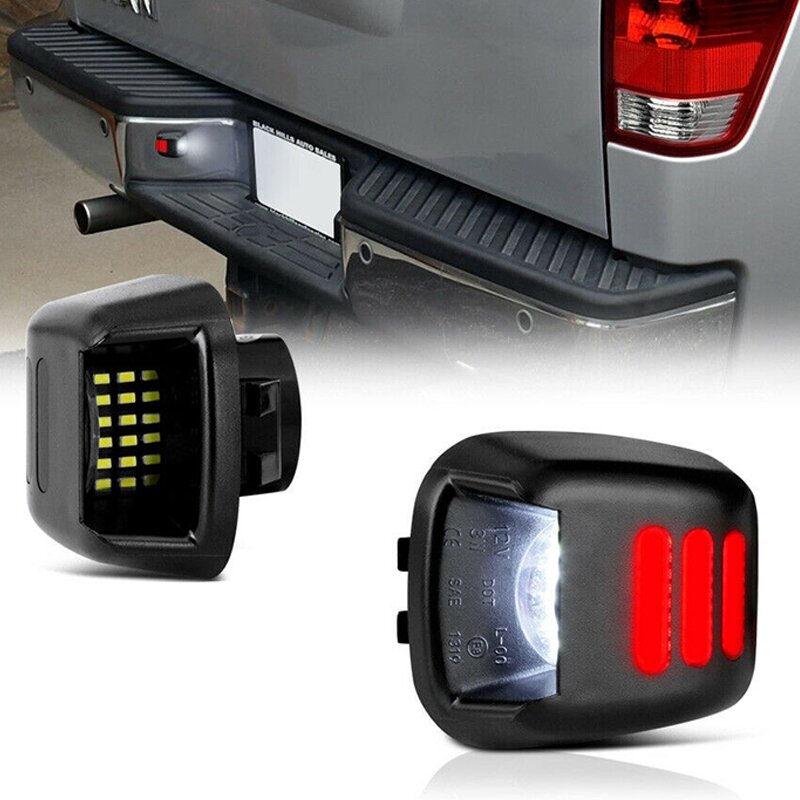Car LED License Plate Lights Rear Light Waterproof Taillamp for Nissan Navara D40 Frontier Titan 2007-2016