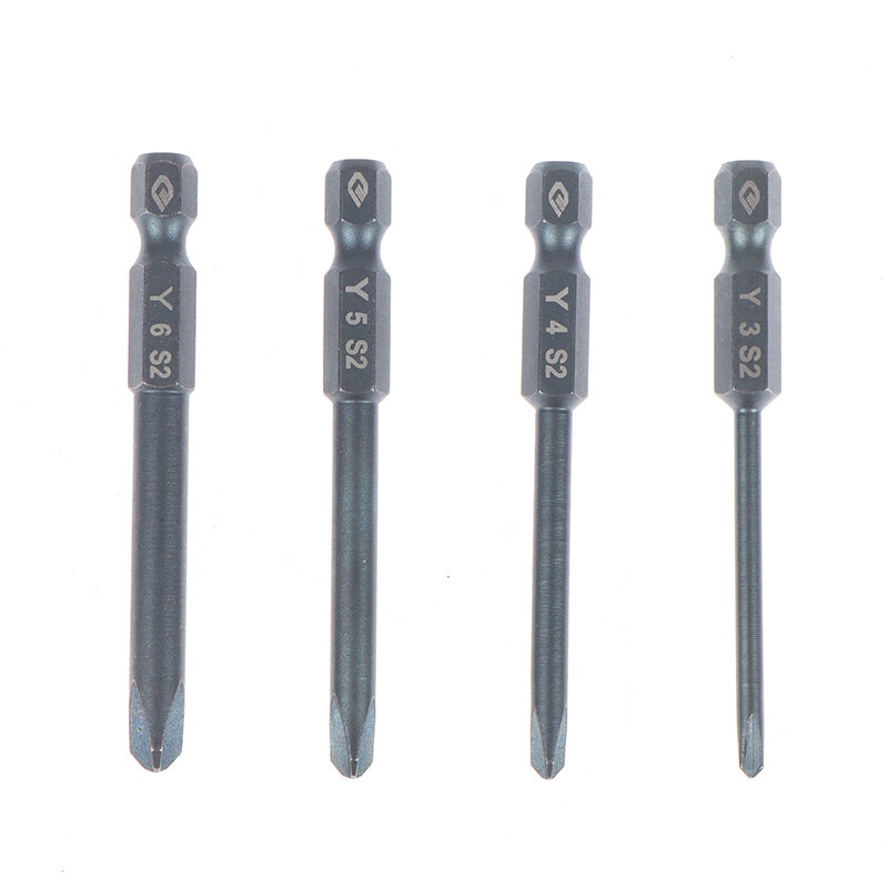 Screwdriver Bit Set 65mm 1/4in Hex Shank Tri-Wing Electric Screwdriver Bit Magnetic Y Tip Head Y3 Y4 Y5 Y6 Drill Bit Toos