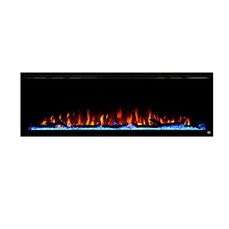 Hot sale 50 inch 9 colors flame electric fireplace heater indoor fireplace for household