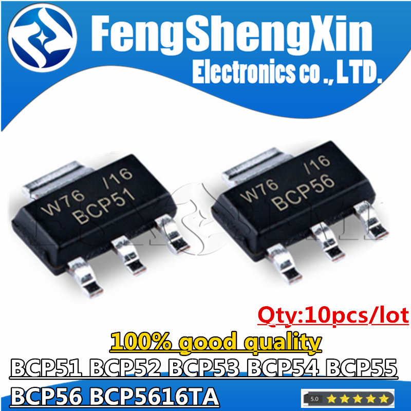 10 Stks/partij BCP51 BCP52 BCP53 BCP54 BCP55 BCP56 SOT223 BCP5616TA BCP5616 Power Transistor