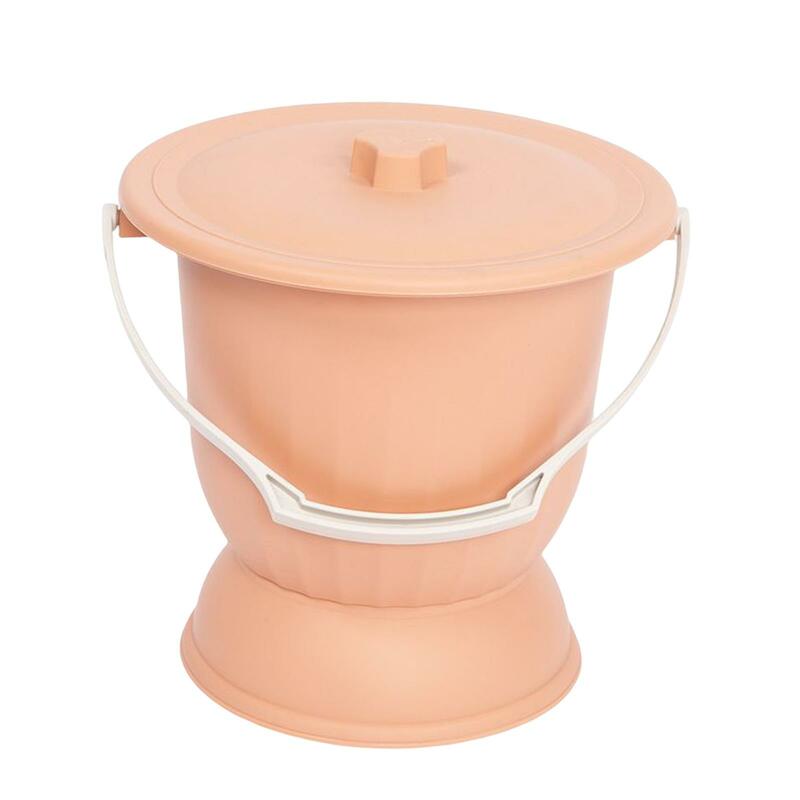 Chamber Pot with Lid Bedside Commode Bucket SplashPee Potty for Indoor