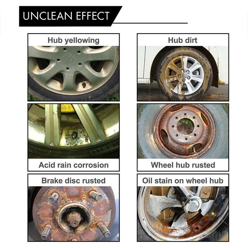 Car Rust Remover Spray Iron Dust Rim Rust Cleaner Wheel Kit Paint Cleaning Detailling Polishing Car Spray Liquid R8J9