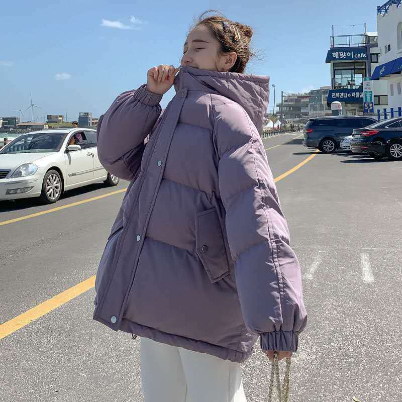 Piumino da donna giacca da donna 2023 piumini spessi di grandi dimensioni cappotto in cotone coreano giacca invernale corta in cotone per donna
