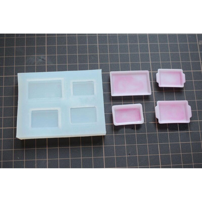 Resin Casting Molds Rectangular Silicone Resin Moulds Small Tray Molds Silicone Material for DIY Epoxy Resin Casting