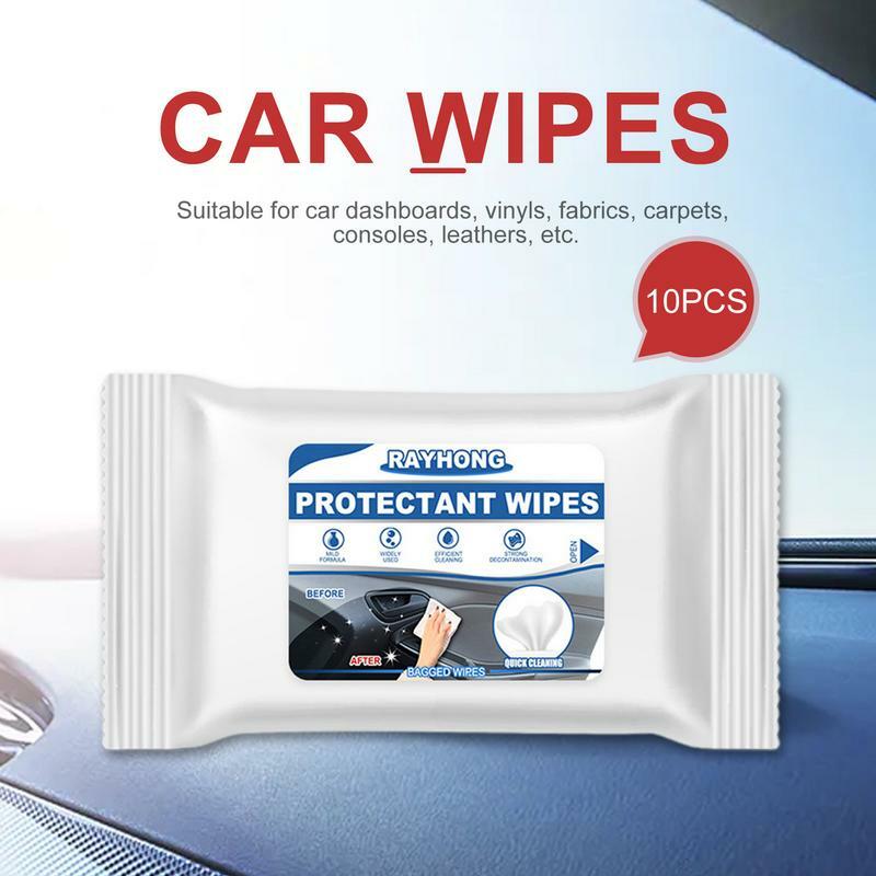 Carro detalhando toalhetes para manutenção interior e cuidados com o carro, Wet Auto Wipes, poderoso limpador