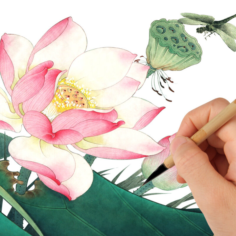 18 pçs tradicional chinês pintura pincel caneta conjunto de caligrafia pincel meticuloso aquarela linha fina pintura escova caligrafia