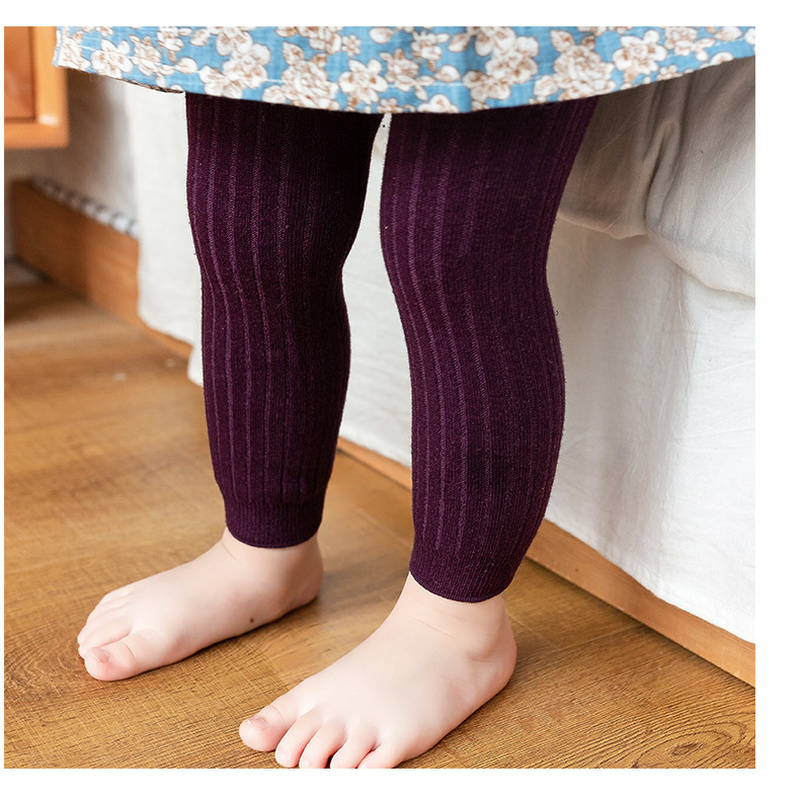 Pantalones de algodón para niñas recién nacidas, mallas de Color sólido, medias de 0 a 6 años, primavera y otoño
