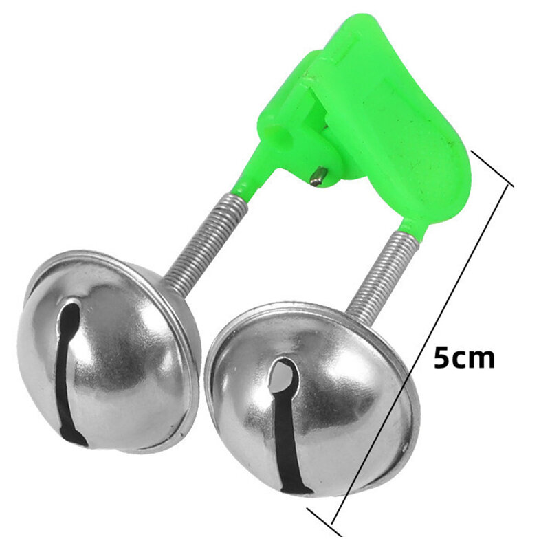 Fishing Bell Screw Bell Spring Plastic Clip Fish Bell Fishing Alarm Double Ring Bell Fishing Bells Fishing Accessories Pesca