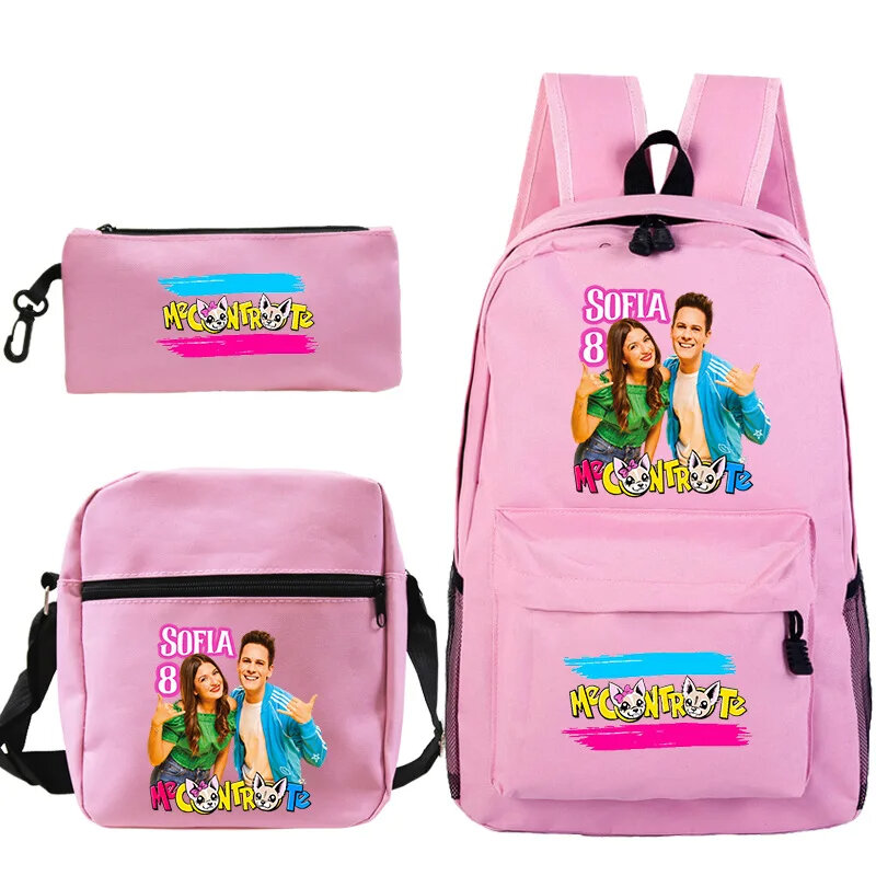 Me contro Te 3pcs Set Backpack Students School Bags Teenager Travel Bags Funny Pattern Bookbag Large Capacity Casual Backpack