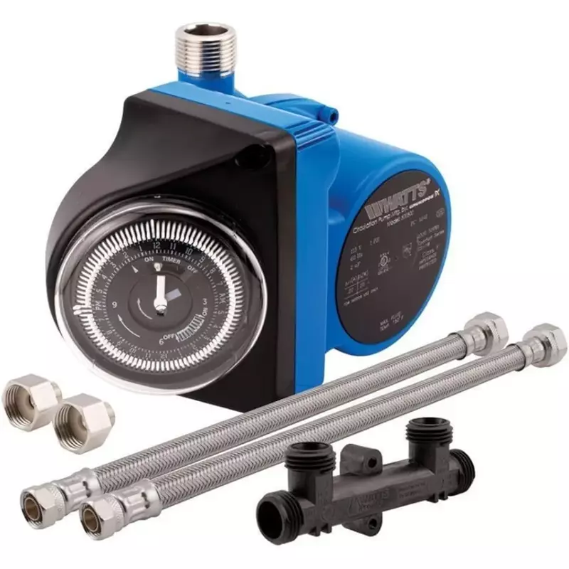 Watts Premier Extremely Quiet Instant Hot Water Recirculating Pump System with Built-In Timer for Tank Water Heaters