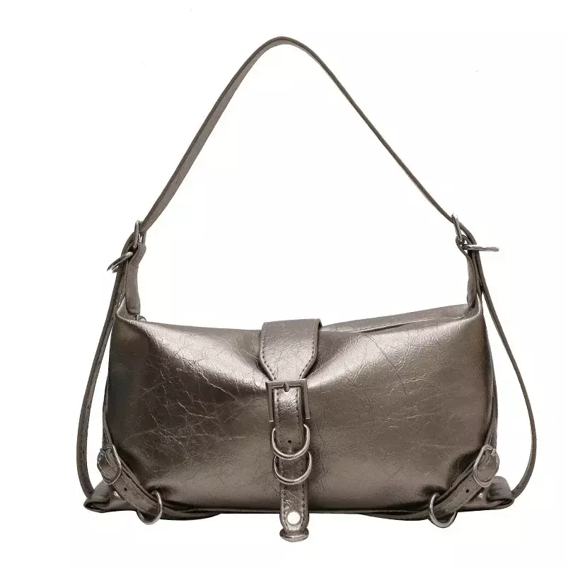 2023 высококачественные женские сумки, осенняя Новая модная простая вместительная сумка через плечо с улучшенным сенсором, однотонная универсальная сумка