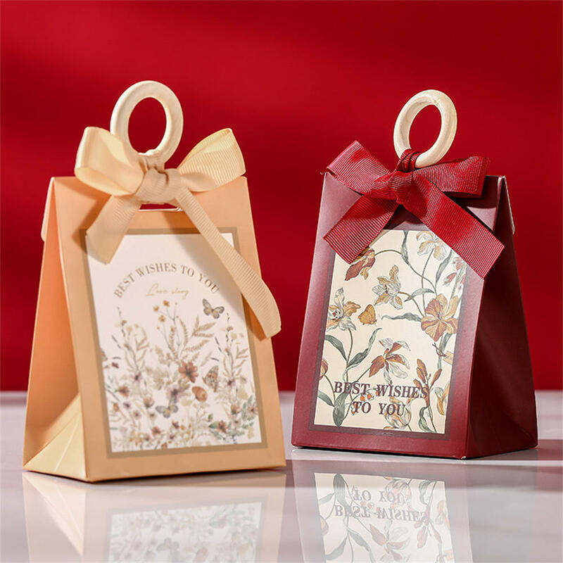 Mini Hand-held Leather Candy Bag Wedding Halloween Christmas Birthday Party Valentine's Day Gift Packaging Box For Chocolate