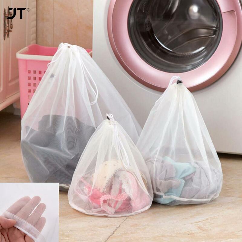 3 Ukuran Cuci Tas Laundry Perawatan Pakaian Lipat Perlindungan Net Filter Pakaian Bra Kaus Kaki Pakaian Mesin Cuci Pakaian