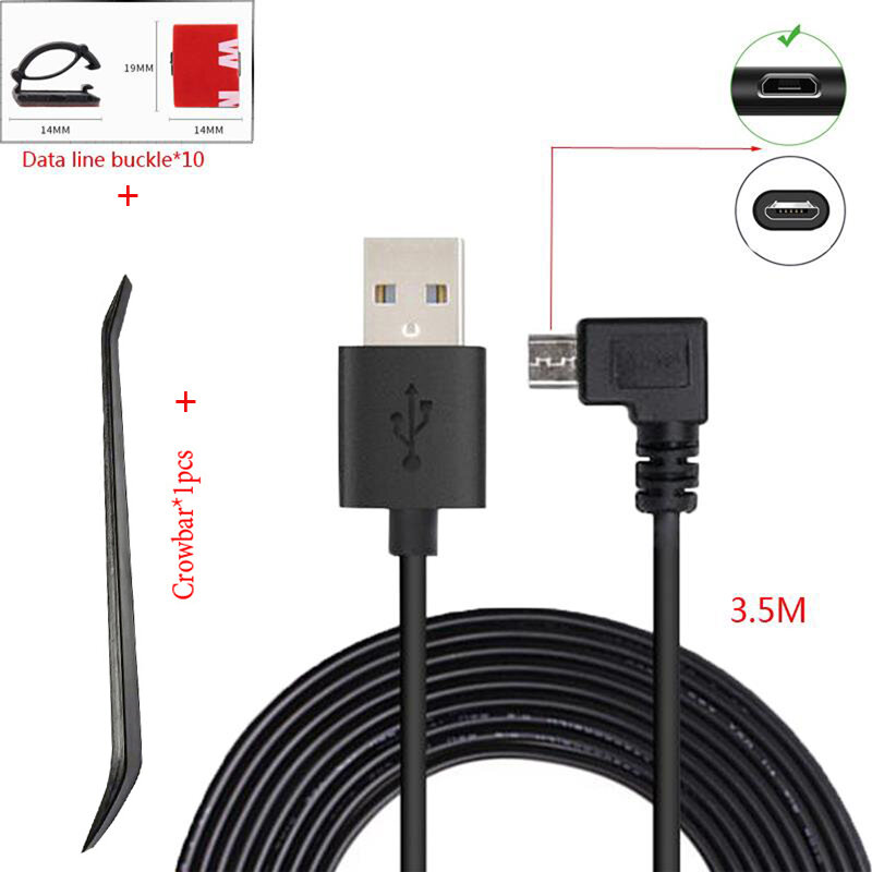 Cable de carga para 70mai 4K, Cable Micro USB para DVR de coche, A800S, 70mai A500S, 70mai 1S, D06, D07, D10, M300
