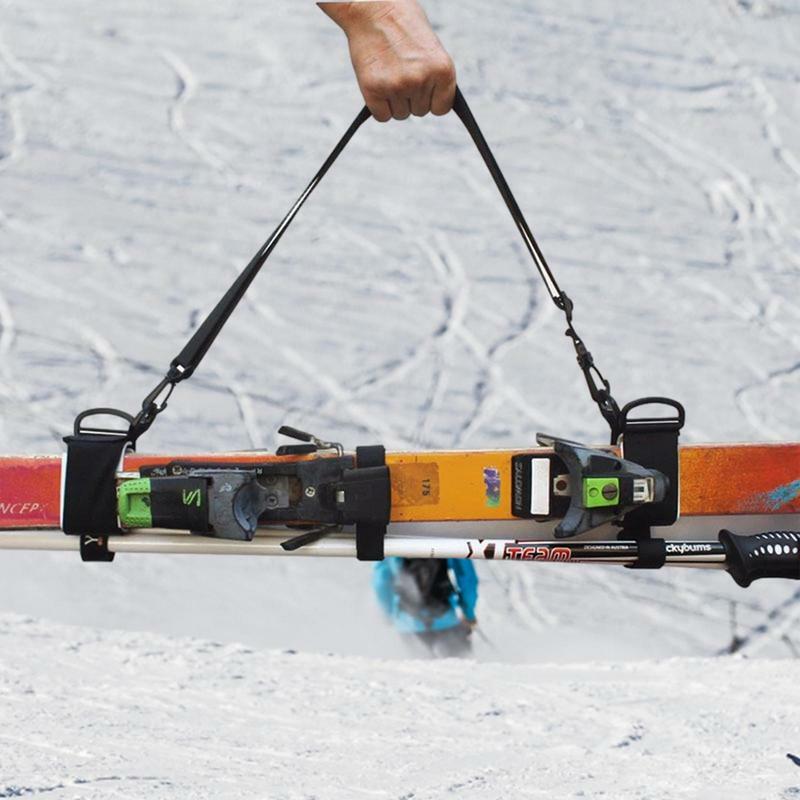 Sangles de ski réglables pour hommes adultes, sangle de transport de baume, bande arrière amorcée, sangle de transport de botte, famille