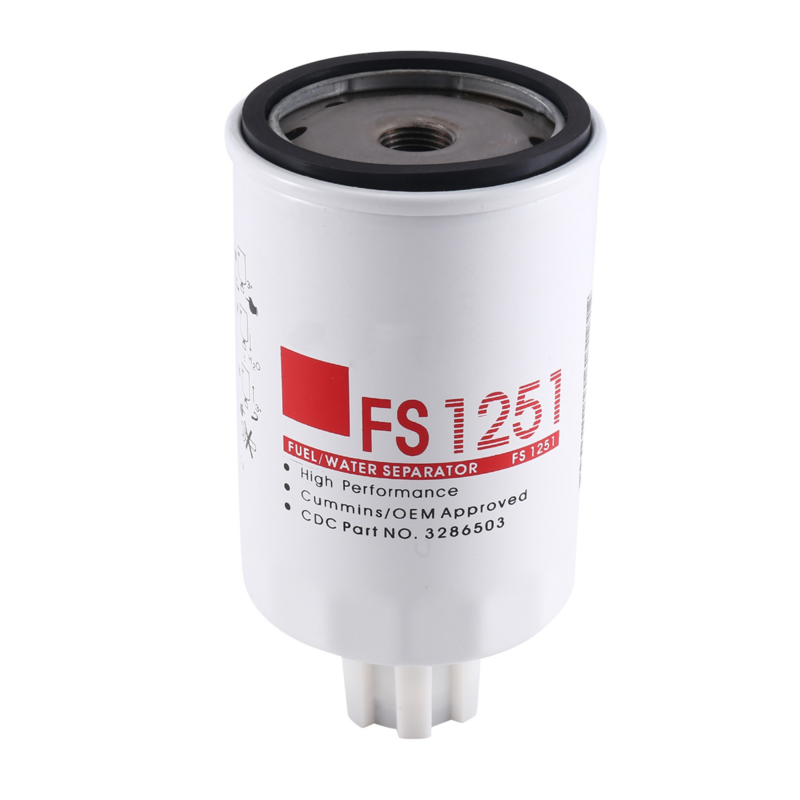 Filtro de combustible para FS1251 Cummins Fleetguard, separador de agua