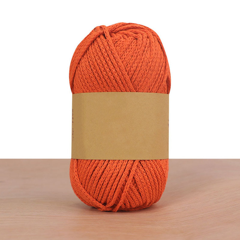 100g/Roll Hand Woven Cotton Thread Plain Style Linen Thread Knitted Bag Hat Coaster Environmentally Friendly Without Pilling
