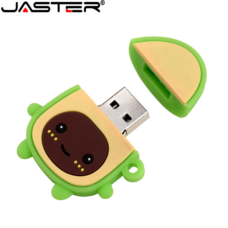 JASTER-USB 2.0 Flash Drives para Crianças, Bonito Abacate Caneta Verde, Memory Stick, U Disk, Presentes para Crianças, 128GB, 64GB, 32GB
