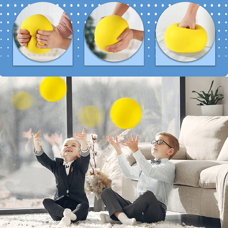 Silent basketball Size 7 Squeezable Mute Bouncing Basketball Indoor Silent Ball Foam Basketball 24cm Bounce Football Sports Toys