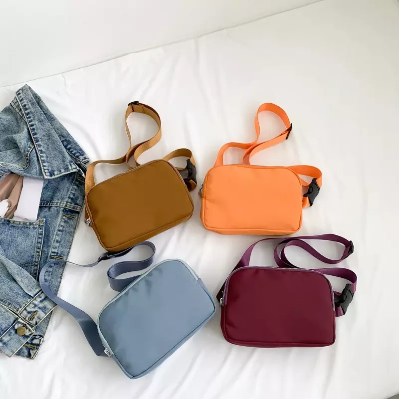 Zipper Canvas Waist Packs Ladies Bags on Sale 2023 High Quality Autumn High-capacity Solid Waist Packs Leisure Versatile Pochete