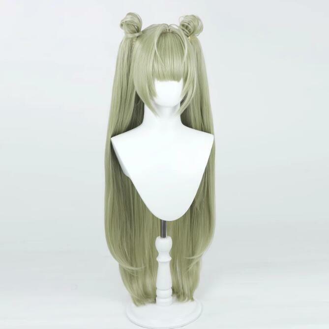 Soda Cosplay Wig Fiber synthetic wig Game The Cosplay Soda green double ponytail long hair