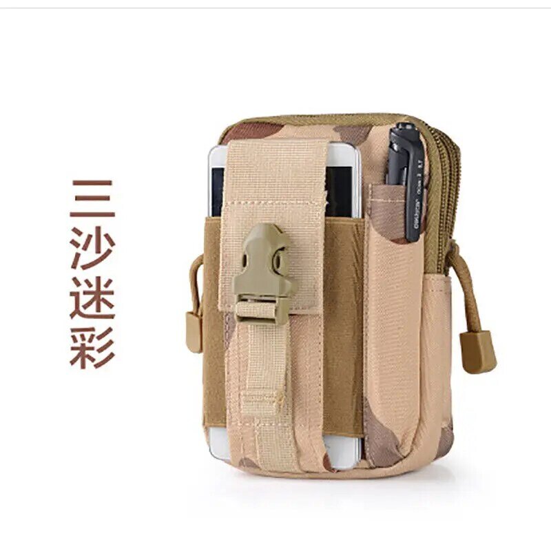 Men Tactical Molle Pouch Belt Waist Pack Bag Military Waist Pack Running Pouch Portable Multi-function Leggings Bag Sports