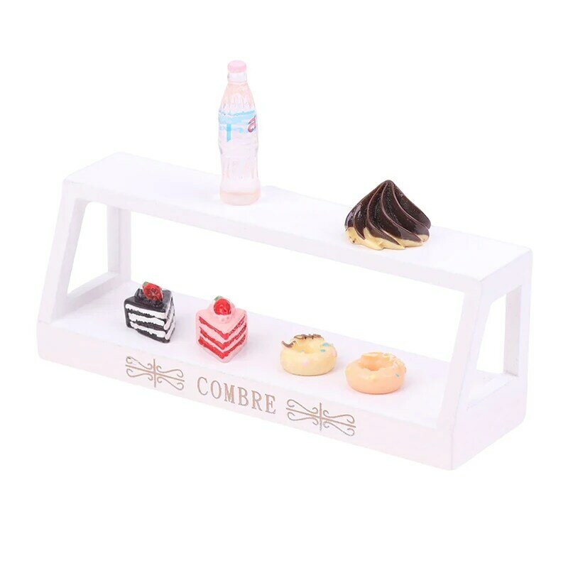 Durable 1/12 Scale Doll House Miniature Cake Shelf Decoration Eco-friendly Dollhouse Cake Stand Realistic for Kids