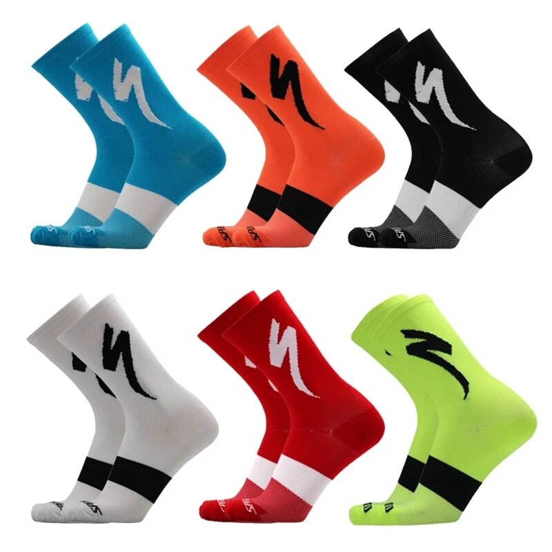 Профессиональные велосипедные носки MTB, новинка 2024, специальные носки для мужчин и женщин, велосипедные футбольные носки, дышащие дорожные носки, спортивные гоночные носки