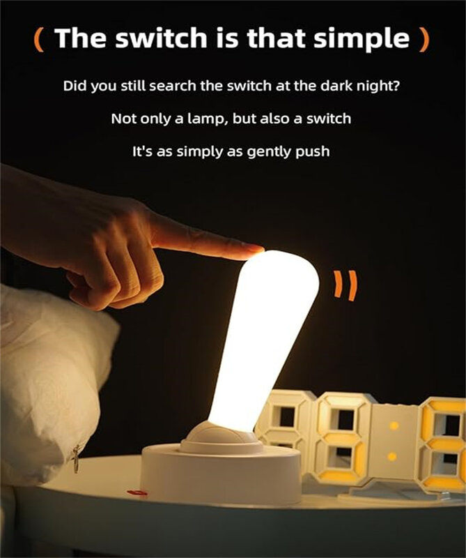 조도 조절 레버 램프, 침대 옆 테이블 램프, 벽걸이 야간 조명, 침실 욕실 거실 야외 캠핑에 적합