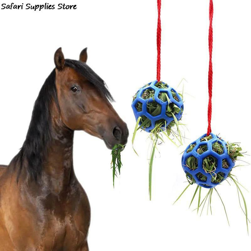 تعليق كرة تغذية الحصان لتخفيف التوتر ، كرة علاج الحصان ، تغذية القش ، الماعز والأغنام